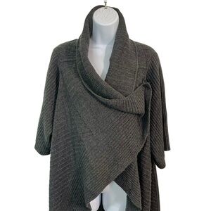 SIMPLY VERA Open Front Short Sleeve Wrap Sweater Sz M